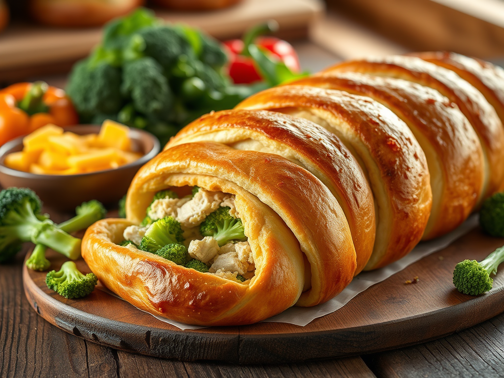 Savory Chicken Broccoli&nbsp;Braid