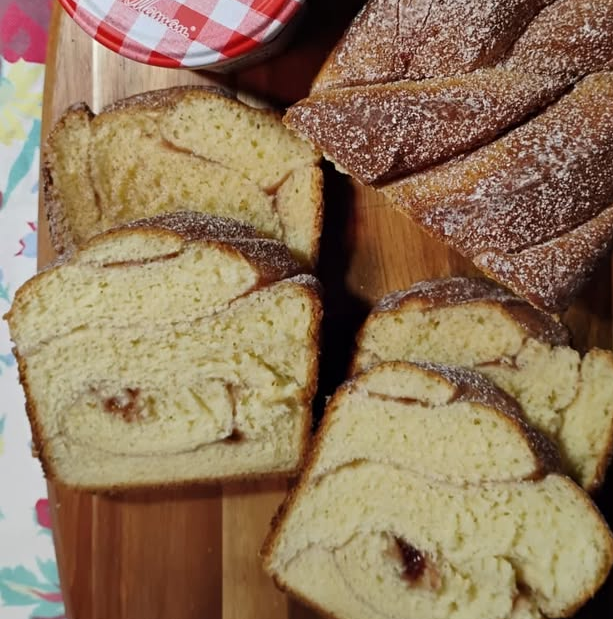 Sourdough Babka with Strawberry Jam